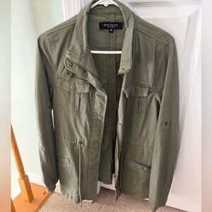 Green army green military jacket with pockets